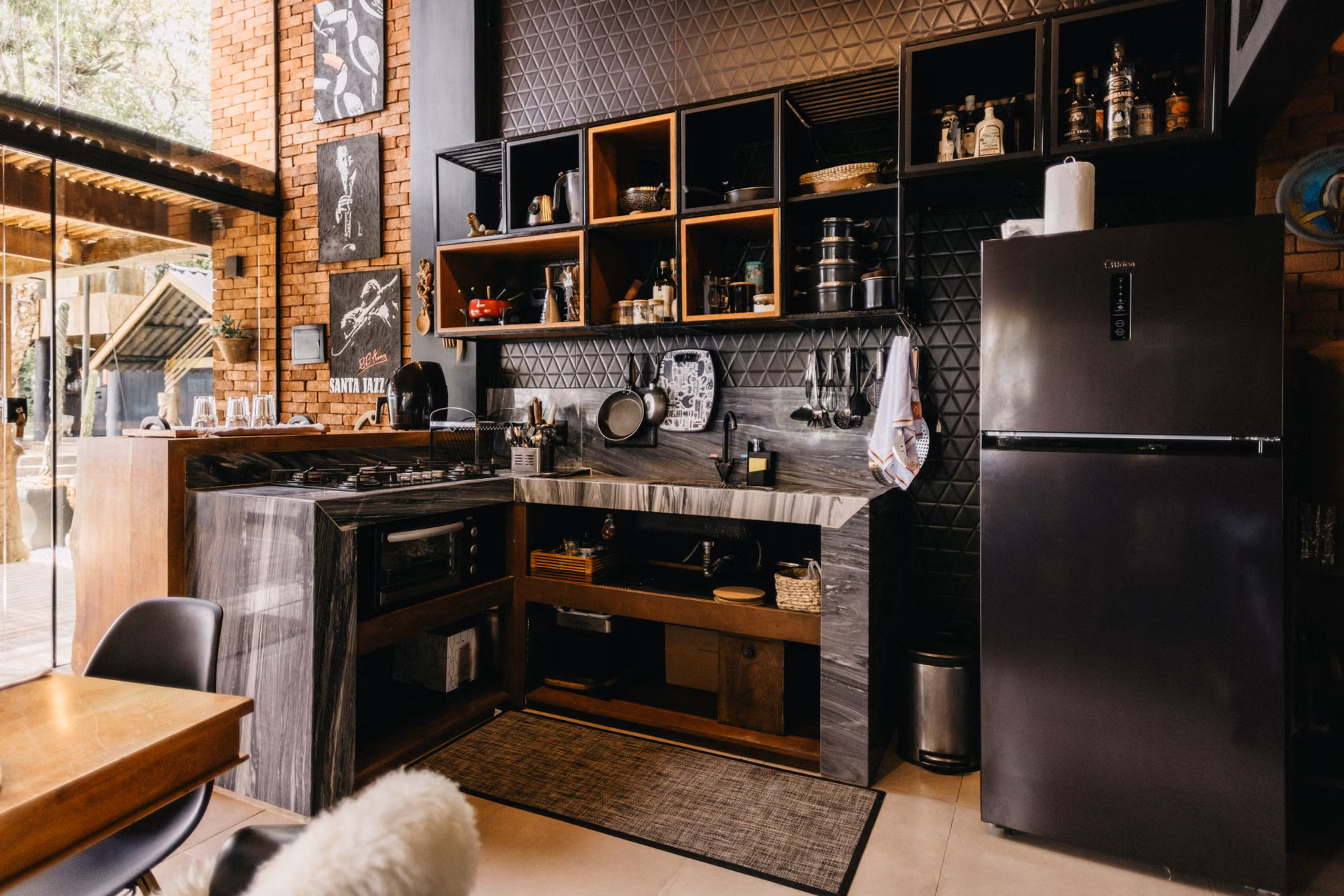 An organized kitchen space designed for sensory comfort.