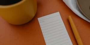 A calm, organized morning routine setup with a visual checklist on a tablet.
