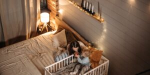 A modern, secure nursery setup focusing on privacy and home safety.